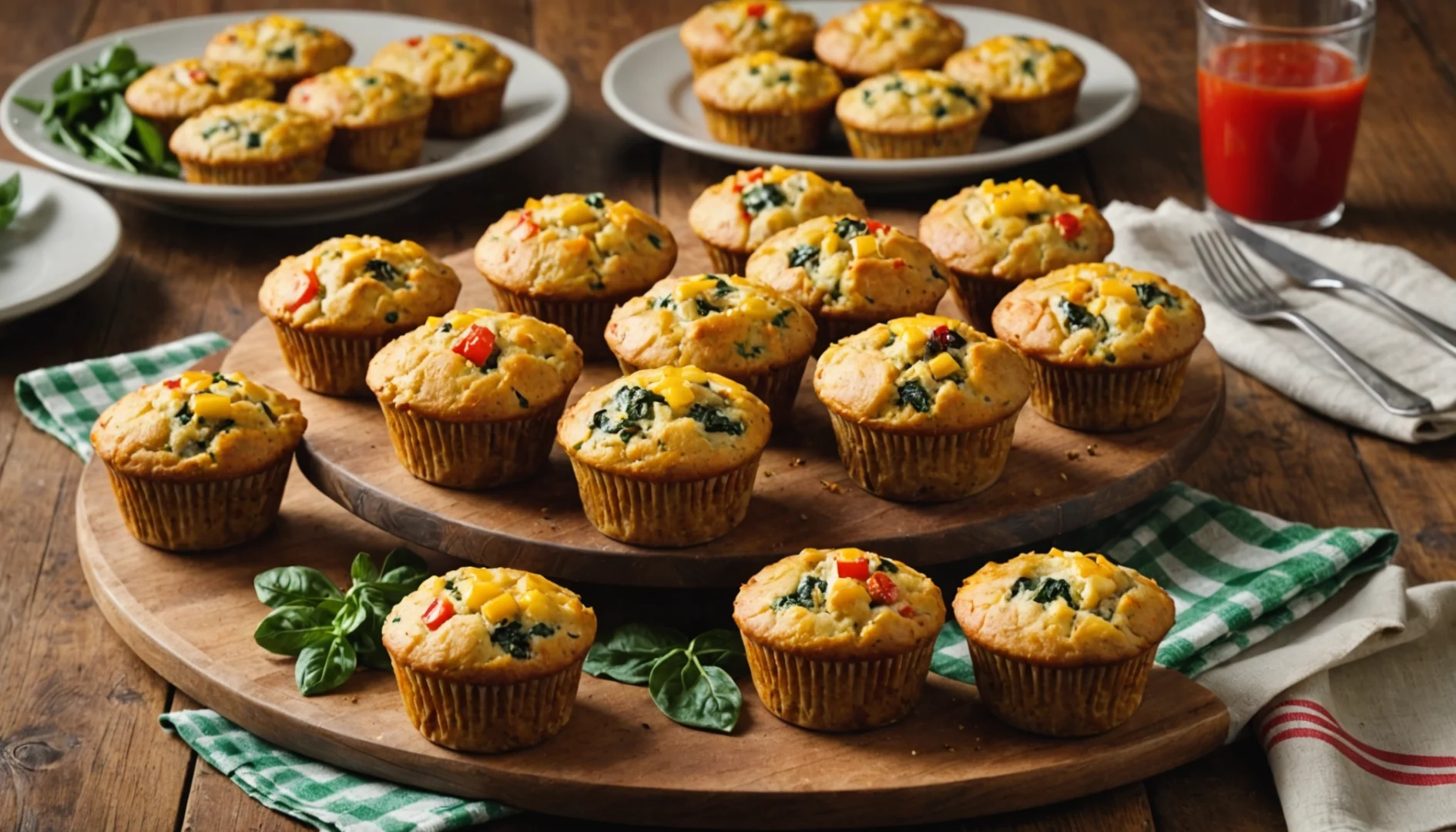 muffin aux légumes et fromage