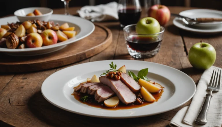 amuses bouches apéritif avec magret de canard séché et pomme