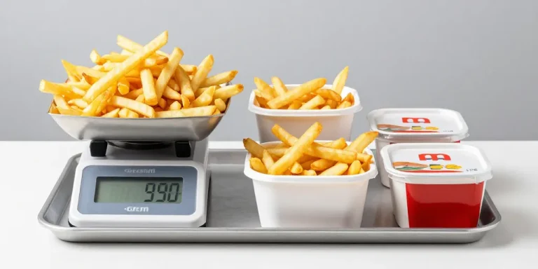 poids d'une barquette de frites