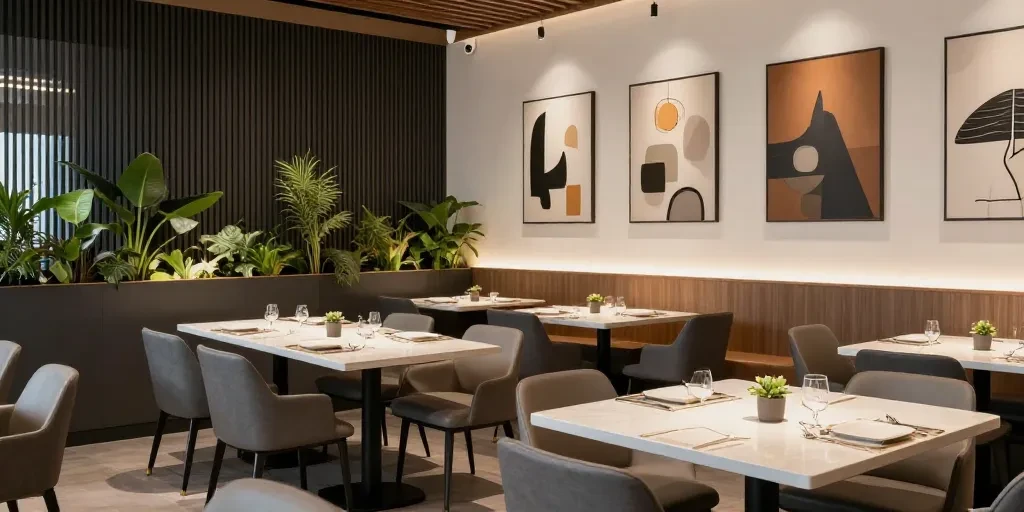 lettrage néon pour restaurant